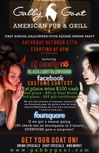 Halloween party October 27th 9pm, 21 & older